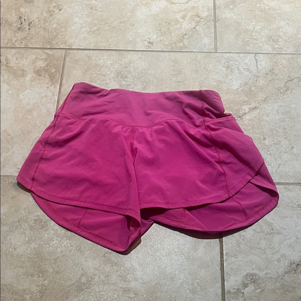 Lululemon women’s speed up high rise 2.5” sonic pink size 0